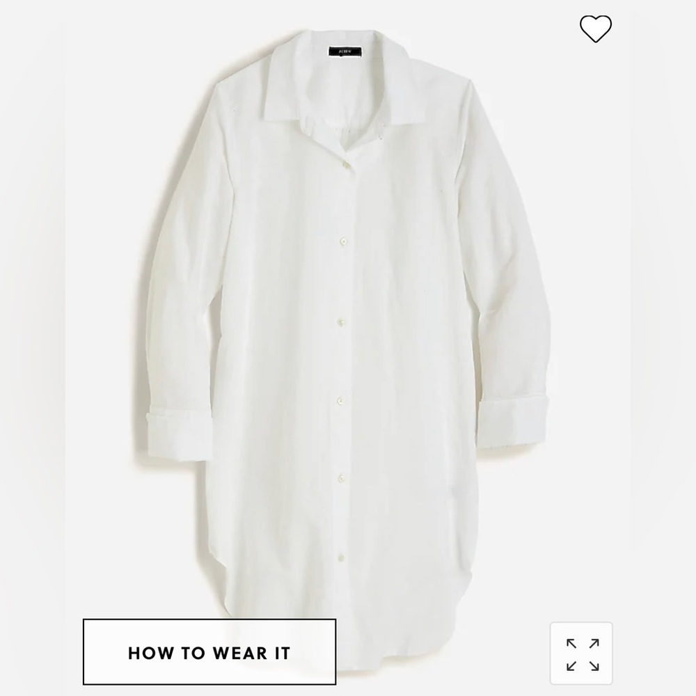 JCrew linen-cotton beach shirt